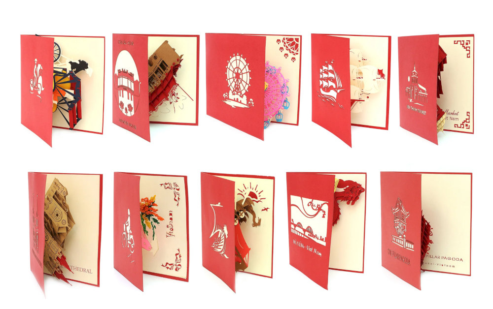 Vietnamese pop up cards can be a great souvenir to bring back home 